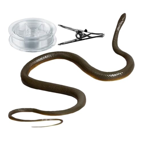 Schlange Auf Einem Saitenstreich - Clip Auf Snake Streich, Realistische Schlange | Golf Gefälschte Schlange Mit Schnur, Simulation Gefälschter Schlangenspielzeug Für Streiche Im Freien, Lustige Beängs von Nixiara