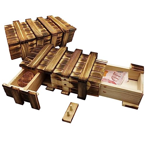 2 Stück Rätselbox Holz Geschenkbox: Nizirioo Magische Rätselbox, Rätselbox für Geldgeschenke mit 2 Sicheren Fächern, Groß Rätsel Geschenkbox für Geldgeschenke, Gutscheine, Schmuck Mystery Knobelspiel 2 Stück Rätselbox Holz Geschenkbox: Nizirioo Magische Rätselbox, Rätselbox für Geldgeschenke mit 2 Sicheren Fächern, Groß Rätsel Geschenkbox für Geldgeschenke, Gutscheine, Schmuck Mystery Knobelspiel von Nizirioo