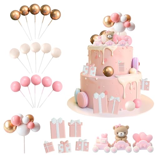 Nizirioo Kuchen Tortendeko DIY: Rosa Bär Deko, Happy Birthday Cake Topper für Geburtstag, Hochzeitstag, Babyparty - Mädchen Baby Nizirioo Kuchen Tortendeko DIY: Rosa Bär Deko, Happy Birthday Cake Topper für Geburtstag, Hochzeitstag, Babyparty - Mädchen Baby von Nizirioo
