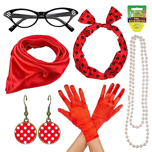 Nizirioo Rockabilly Accessoires 50er Zubehör Set 1950s Rockabilly Accessoires Damen Rockabilly Accessoires 50er Jahre Kostüm Zubehör Set 50er Jahre für Motoparty Retro Teily Party Nizirioo Rockabilly Accessoires 50er Zubehör Set 1950s Rockabilly Accessoires Damen Rockabilly Accessoires 50er Jahre Kostüm Zubehör Set 50er Jahre für Motoparty Retro Teily Party von Nizirioo