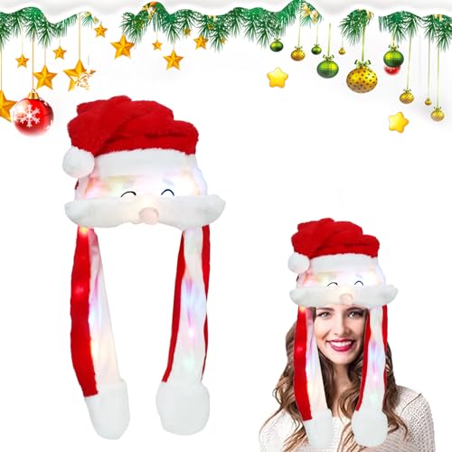 Nizirioo Weihnachtsmütze Plüsch LED Weihnachtsmütze: Weihnachtsmütze mit Ohren, Partyhut lustige Mütze Beweglicher Weihnachtsmütze für Weihnachten Karneval Party Geschenk für Damen Mädchen Kinder Nizirioo Weihnachtsmütze Plüsch LED Weihnachtsmütze: Weihnachtsmütze mit Ohren, Partyhut lustige Mütze Beweglicher Weihnachtsmütze für Weihnachten Karneval Party Geschenk für Damen Mädchen Kinder von Nizirioo