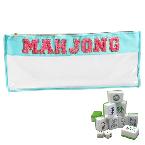 Njidher Mahjong Aufbewahrungstasche | wasserdichte Durchsichtige Tragetasche - Transparenter Schutzbehälter Für Spieleabend Unterwegs Erwachsene Reise Partys Njidher Mahjong Aufbewahrungstasche | wasserdichte Durchsichtige Tragetasche - Transparenter Schutzbehälter Für Spieleabend Unterwegs Erwachsene Reise Partys von Njidher