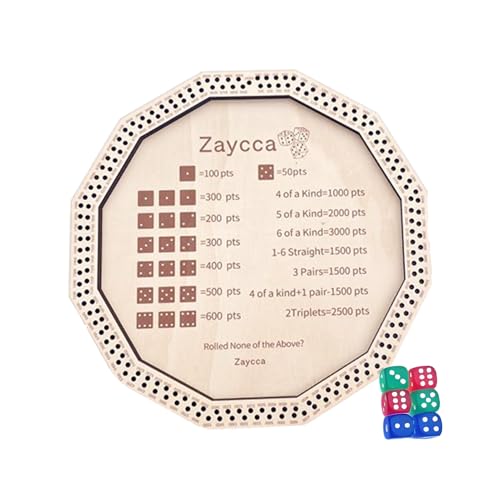 Njidher Würfeltabletts | Klassisches Spielbrett | Tragbares Spielzubehör aus klassischem Holz für Familienfeiern und Spielabende zu Hause oder auf Reisen von Njidher