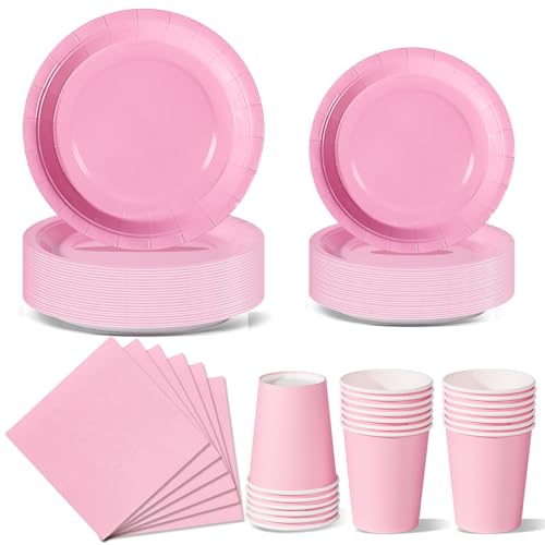 Nkaiso Hellrosa Farbe Partygeschirr, 96 Stück Bunt Pappteller, Party Pappteller Becher Servietten Partyteller Partyset Süße Party, für Feste und Feiern wie Geburtstag Nkaiso Hellrosa Farbe Partygeschirr, 96 Stück Bunt Pappteller, Party Pappteller Becher Servietten Partyteller Partyset Süße Party, für Feste und Feiern wie Geburtstag von Nkaiso