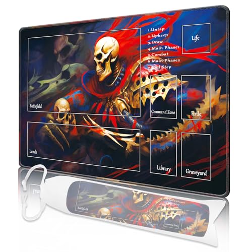 MTG Playmat, Playmats for MTG TCG 61.0 cm x 35.6 cm Stitched Edges Play Mat with Free Storage Bag for Cards Game Play Waterproof Battle Board Game MTG Playmat with Zones von Nkddert