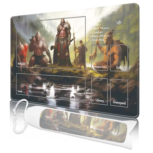 MTG Playmat, Playmats for MTG TCG 61.0 cm x 35.6 cm Stitched Edges Play Mat with Free Storage Bag for Cards Game Play Waterproof Battle Board Game MTG Playmat with Zones MTG Playmat, Playmats for MTG TCG 61.0 cm x 35.6 cm Stitched Edges Play Mat with Free Storage Bag for Cards Game Play Waterproof Battle Board Game MTG Playmat with Zones von Nkddert