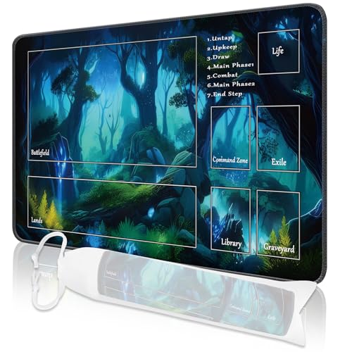 MTG Spielmatte, 24" x 14" MTG TCG Spielmatte mit genähten Kanten HD Druck Spielmatte für Kartenspiele Anti-Rutsch Gaming Spielmatte mit Aufbewahrungstasche Baum Kampfspielmatte MTG Spielmatte, 24" x 14" MTG TCG Spielmatte mit genähten Kanten HD Druck Spielmatte für Kartenspiele Anti-Rutsch Gaming Spielmatte mit Aufbewahrungstasche Baum Kampfspielmatte von Nkddert