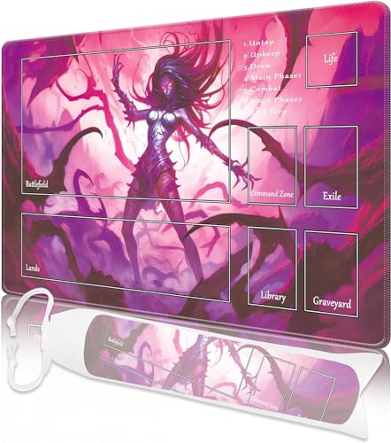 MTG Spielmatte, 24" x 14" MTG TCG Spielmatte mit genähten Kanten HD Druck Spielmatte für Kartenspiele Anti-Rutsch Gaming Spielmatte mit Aufbewahrungstasche Batgirl Kampfspielmatte MTG Spielmatte, 24" x 14" MTG TCG Spielmatte mit genähten Kanten HD Druck Spielmatte für Kartenspiele Anti-Rutsch Gaming Spielmatte mit Aufbewahrungstasche Batgirl Kampfspielmatte von Nkddert