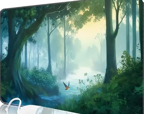 Nkddert MTG Playmat, 24x14in TCG Card Playmat Stitched Edges MTG Commander Playmat 3mm Thick Waterproof Board Game Nature Scenery Pattern Play Mat with Storage Bag Nkddert MTG Playmat, 24x14in TCG Card Playmat Stitched Edges MTG Commander Playmat 3mm Thick Waterproof Board Game Nature Scenery Pattern Play Mat with Storage Bag von Nkddert