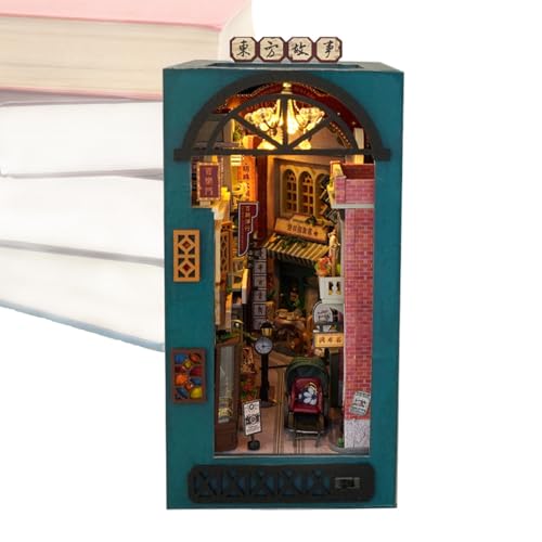 Bücherregal Nook Kit, Bücherregal Einsatz , Holzpuzzle für Erwachsene, Holzpuzzle für Teenager, Anfänger Bücherregal Ecke, Miniaturhaus Kit, LED Licht Kit, Bücherregal Einsatz Bücherregal Nook Kit, Bücherregal Einsatz , Holzpuzzle für Erwachsene, Holzpuzzle für Teenager, Anfänger Bücherregal Ecke, Miniaturhaus Kit, LED Licht Kit, Bücherregal Einsatz von Nkmujil