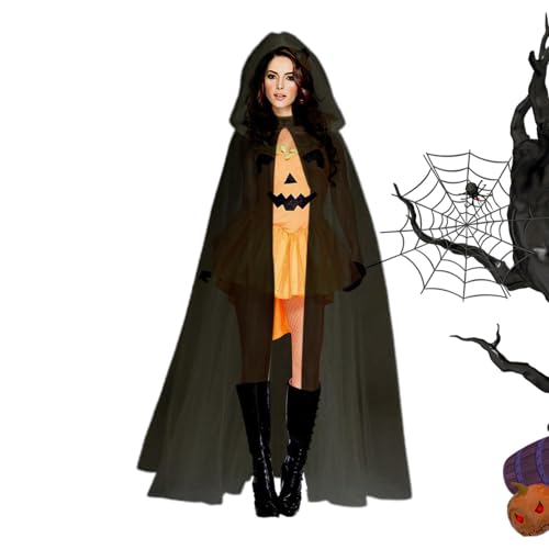 Halloween Kapuzenumhang Langes Geisterkostüm Zauberer Umhang für Erwachsene Tüll Sheer Halloween Umhang Halloween Kostüm Umhang Halloween Kapuzenumhang Langes Geisterkostüm Zauberer Umhang für Erwachsene Tüll Sheer Halloween Umhang Halloween Kostüm Umhang von Nkmujil