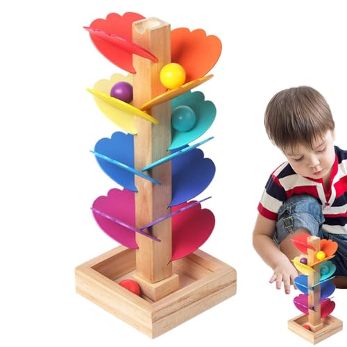 Music Tree Run Toy, Wooden Marble Ball Run Track Game, Compact 15 Color Preschool Stem Activity for Toddler and Kids, 8.46x3.35x3.35 Inches, Multicolor Music Tree Run Toy, Wooden Marble Ball Run Track Game, Compact 15 Color Preschool Stem Activity for Toddler and Kids, 8.46x3.35x3.35 Inches, Multicolor von Nkmujil