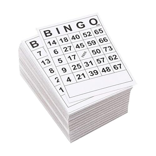 Nkmujil Bingo-Karten, Großpackung, Spielblätter, große Mengenpackung, wiederverwendbares Design, perfekt für Klassenzimmer-Aktivitäten, Partyspiele, Familienabend, Seniorenveranstaltungen von Nkmujil