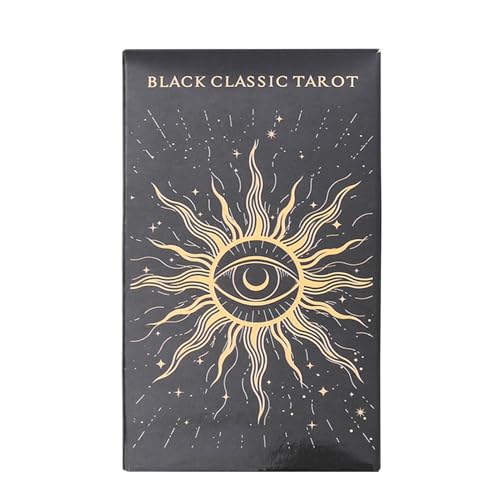 Nkmujil Black Classic Tarot,78pcs Tarot-Deck,Tarot-Brettspiel,Orakel-Kartendeck,Wahrsagungswerkzeuge Tarot, Tarotkarten für Wahrsagung,Schwarze Tarotkarten, Brettspiel Orakelkarten Nkmujil Black Classic Tarot,78pcs Tarot-Deck,Tarot-Brettspiel,Orakel-Kartendeck,Wahrsagungswerkzeuge Tarot, Tarotkarten für Wahrsagung,Schwarze Tarotkarten, Brettspiel Orakelkarten von Nkmujil