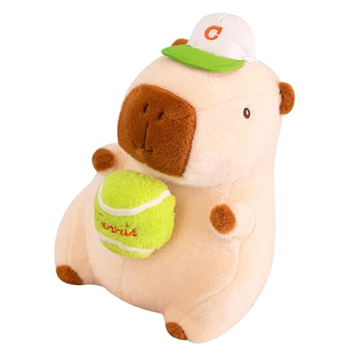 Nkmujil Capybara Stofftiere | Plüsch Cute Capybara | Tier Plüschtiere | Baseball Capybara Spielzeug mit weichem Kissen Dekor für Jungen, Mädchen, Kinder, Babys und Kindergeburtstag oder Heimdekoration von Nkmujil