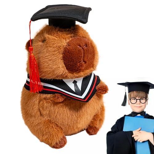 Nkmujil Graduation Stuffed Animal, Capybara Pillow Plush, Soft Keepsake with Hat, Decorative Gift Toy for High School College Boys Girls Graduation Celebration, 9.84x7.87x5.91 inches Nkmujil Graduation Stuffed Animal, Capybara Pillow Plush, Soft Keepsake with Hat, Decorative Gift Toy for High School College Boys Girls Graduation Celebration, 9.84x7.87x5.91 inches von Nkmujil