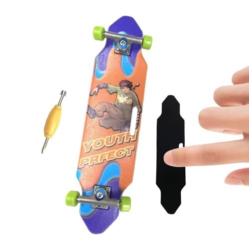 Nkmujil Mini-Finger-Skateboard,Rutschfestes kreatives Mini-Skateboard - Lernspielzeug, langlebige Finger-Skateboards für Kinder, professionelle Erwachsene und Kinder-Einsteiger von Nkmujil