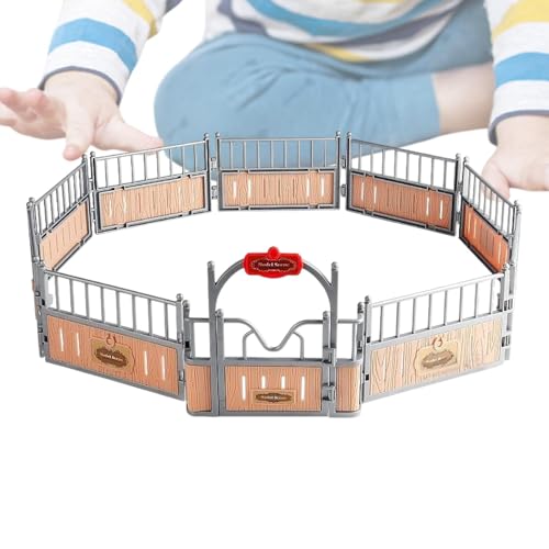 Nkmujil Model Horse Farm Set, Realistic Figures and Farm Animal Fence Toys, Fun Pretend Play Collection for Boys & Girls, Educational Ranch Playset Easter, Strong Toughness, Pp von Nkmujil