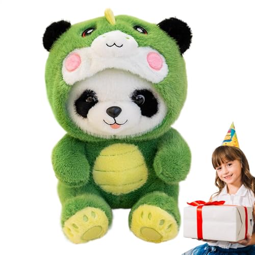 Nkmujil Panda Stuffed Animal, Cartoon Animal Stuffed, Home Decoration Transforming Plush Toy Soft Accompanying Pillow for Kids Boys Girls, 13.78x7.87 Inches, Green von Nkmujil