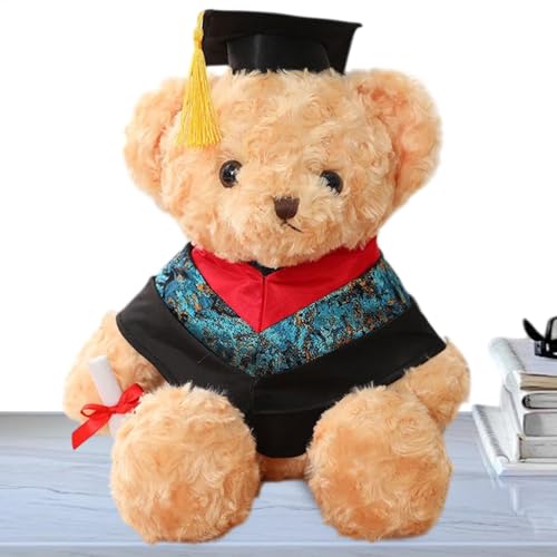 Nkmujil Soft Stuffed Animal, Huggable Graduation Bear Plush, with Cap and Gown Decorative Doll Pillow for Graduation, Cute Commemorative High School Celebrations, 15.75 Inches von Nkmujil