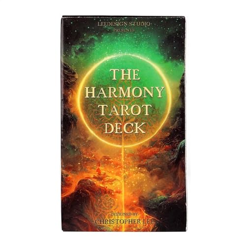 The Harmony Orakelkarten, 78 Blatt Mysteriöses Tarot-Deck (10,5 × 7 × 3 cm), tragbares Brettspiel für Zauberer, Partyzubehör und unterhaltsame Wahrsagung von Nkmujil