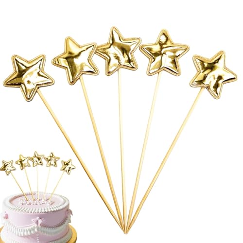 Tortenaufsatz für Kindergeburtstag, 5 x Stern-Cupcake-Picks, lebensmittelechte Kuchendekoration, Cupcakes, Picks, Backen, Lebensmitteldekoration für Mädchengeburtstag Tortenaufsatz für Kindergeburtstag, 5 x Stern-Cupcake-Picks, lebensmittelechte Kuchendekoration, Cupcakes, Picks, Backen, Lebensmitteldekoration für Mädchengeburtstag von Nkmujil
