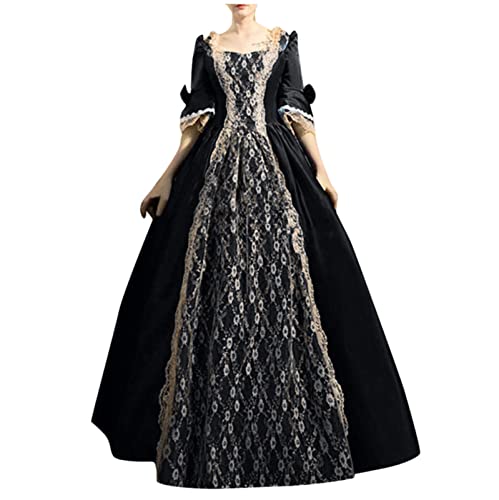Nlaayong Damen Mittelalter Kleid Rokoko Trompetenärmel Schleife Knielang Kostüm Prinzessin Kleider Vintage Gothic Renaissance Viktorianisches Kleidung Elegant Retro Cosplay Kostüm Nlaayong Damen Mittelalter Kleid Rokoko Trompetenärmel Schleife Knielang Kostüm Prinzessin Kleider Vintage Gothic Renaissance Viktorianisches Kleidung Elegant Retro Cosplay Kostüm von Nlaayong