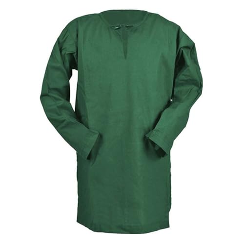 Nlaayong Mittelalter Hemd Jungen Vintage-Kostüm Wikinger Ritter Mittelalter Kostüm Tunika Rittertunika Piratenhemd Schnürhemd Hemd Traditioneller Retro Freizeithemden von Nlaayong
