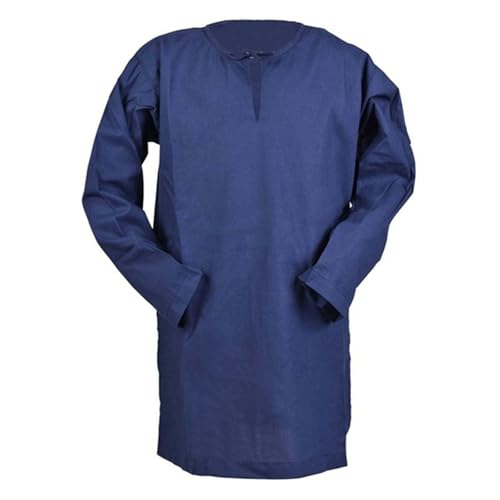 Nlaayong Mittelalter Hemd Jungen Vintage-Kostüm Wikinger Ritter Mittelalter Kostüm Tunika Rittertunika Piratenhemd Schnürhemd Hemd Traditioneller Retro Freizeithemden von Nlaayong