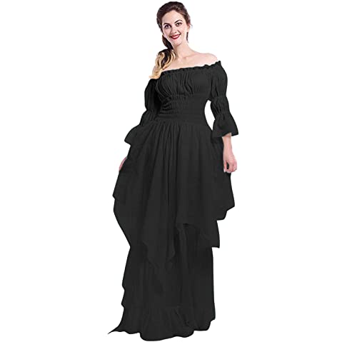 Nlaayong Viktorianisches Kleid Renaissance Kostüm Frauen Gothic Hexenkleid Mittelalterliches Hochzeitskleid Halloween-Karnevalskleid Nlaayong Viktorianisches Kleid Renaissance Kostüm Frauen Gothic Hexenkleid Mittelalterliches Hochzeitskleid Halloween-Karnevalskleid von Nlaayong