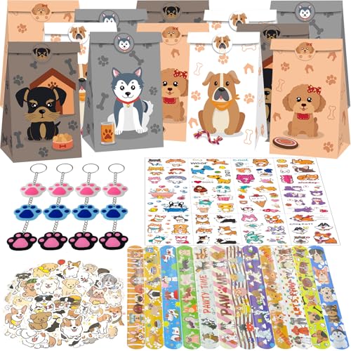 NlsqEU 120Pcs Hunde Party Mitgebsel, Hunde deko kindergeburtstag, Hunde Motto Geburtstagsparty Zubehör, Hunde Geschenktüten, Schnapparmband, Schlüsselanhänger, Aufkleber und Tattoos Aufkleber NlsqEU 120Pcs Hunde Party Mitgebsel, Hunde deko kindergeburtstag, Hunde Motto Geburtstagsparty Zubehör, Hunde Geschenktüten, Schnapparmband, Schlüsselanhänger, Aufkleber und Tattoos Aufkleber von NlsqEU