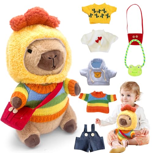 NlsqEU Capybara Plüschtier,Capybara Kuscheltier,25cm Niedlichen Capybara Plüschtier mit Kleidung und Accessoires für Wohndekoration Kinder Geschenke Mädchen Jungen NlsqEU Capybara Plüschtier,Capybara Kuscheltier,25cm Niedlichen Capybara Plüschtier mit Kleidung und Accessoires für Wohndekoration Kinder Geschenke Mädchen Jungen von NlsqEU
