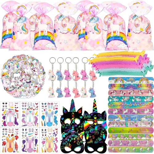 NlsqEU Einhorn Party Mitgebsel Kindergeburtstag Einhorn Geburtstag Geschenktüten, Masken, Schlüsselanhänger, Silikonarmband, Schnapparmband, DIY Aufkleber Einhorn Themen Geburtstagsfeier Zubehör NlsqEU Einhorn Party Mitgebsel Kindergeburtstag Einhorn Geburtstag Geschenktüten, Masken, Schlüsselanhänger, Silikonarmband, Schnapparmband, DIY Aufkleber Einhorn Themen Geburtstagsfeier Zubehör von NlsqEU