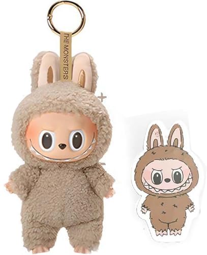 Nnbysj Labubu Plüsch-Schlüsselanhänger, Labubu The Monsters Puppe, süßer Plüschpuppen-Schlüsselanhänger, Labubu-Accessoires, Moderne Wohndekoration for Puppensammler(#E) von Nnbysj