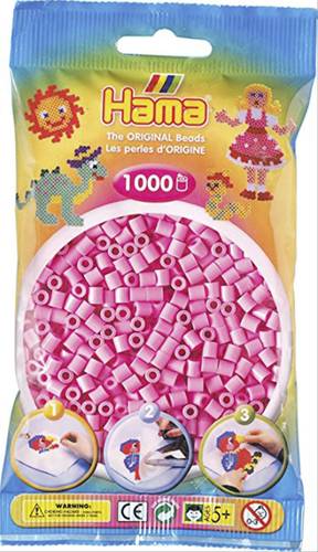HAMA Bügelperlen Midi - Pastell Pink 1000 Perlen 207-48 von No Name