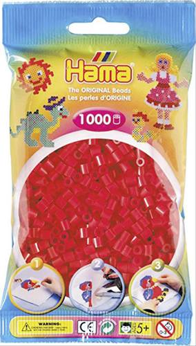 HAMA Perlen, rot, 1.000 Stück 207-05 von No Name