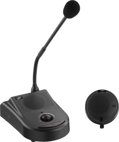 Monacor ICM-20H Stand Sprach-Mikrofon Übertragungsart (Details):Kabelgebunden inkl. Windschutz von Monacor