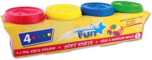 Creative Fun Knete 4er Set Grundfarben 560g von No Name