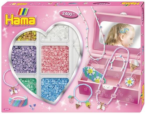 Hama® Bügelperlen Kreativbox Schmuck Pink 3707 von No Name