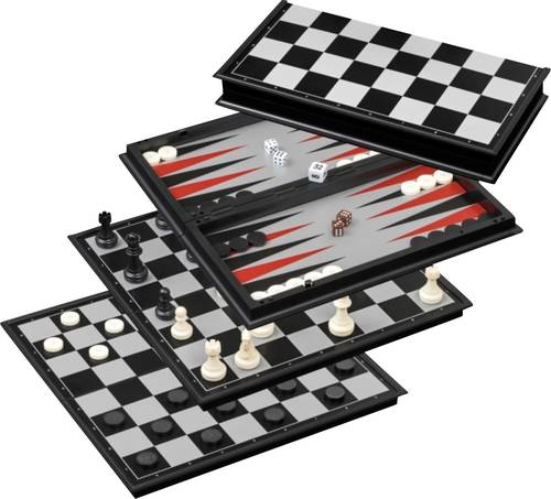 Schach-Backgammon-Dame-Set magnetisch von No Name