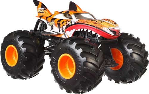 Hot Wheels Monster Trucks, Oversized Monster Truck, Die-Cast-Spielzeugtruck im Maßstab 1:24 mit riesigen Rädern und coolen Designs, JDR02 Hot Wheels Monster Trucks, Oversized Monster Truck, Die-Cast-Spielzeugtruck im Maßstab 1:24 mit riesigen Rädern und coolen Designs, JDR02 von No data available