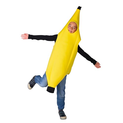 Noaxylic Bananenkostüm, Neuartige Bananen Kostüm für Kinder Obst-Kostüm in Bananenform, Obst Kostüme Lustiges Leichtes, Children’s Banana Costume, für Halloween, Karnevalskostüme, Schulaktivitäten von Noaxylic