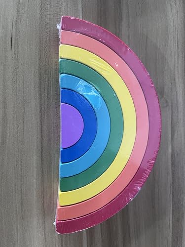 Noaxylic Regenbogen Holz, Regenbogen Holz Spielzeug, Vorschule Stapeln Spielzeug, Regenbogen-bausteine Bunte Farben auf Wasserbasis, 7 Teiliger Bogen für Kinder ab 1 Jahr, Jungen, Mädchen Noaxylic Regenbogen Holz, Regenbogen Holz Spielzeug, Vorschule Stapeln Spielzeug, Regenbogen-bausteine Bunte Farben auf Wasserbasis, 7 Teiliger Bogen für Kinder ab 1 Jahr, Jungen, Mädchen von Noaxylic
