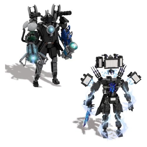 NobiMart Upgraded Titan Clockman Block Toy, Figure Building Block Set, Movable Figures Set, Reproducible Assembly Block Toy, for Ideas Collectible Building Kit for Kids (H - Set) von NobiMart