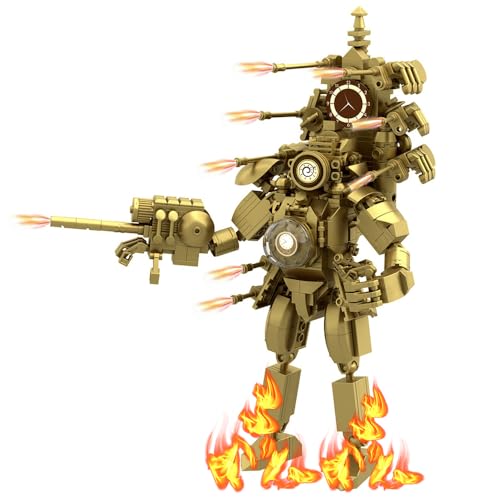 NobiMart Upgraded Titan Clockman Block Toy, Titan Clock Man Game Model Toys, Reproducible Assembly Block Toy, Movable Figures Set (01 - Type) von NobiMart