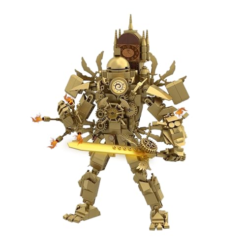 NobiMart Upgraded Titan Clockman Block Toy, Titan Clock Man Game Model Toys, Reproducible Assembly Block Toy, Movable Figures Set (02 - Type) von NobiMart