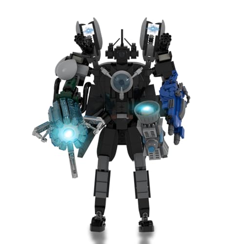 NobiMart Upgraded Titan Clockman Block Toy, Figure Building Block Set, Movable Figures Set, Reproducible Assembly Block Toy, for Ideas Collectible Building Kit for Kids (Monitoring) von NobiMart