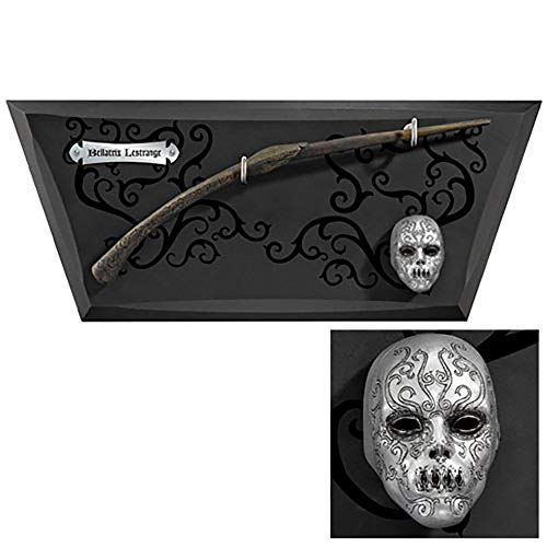 Harry Potter Bellatrix Lestrange Wand with Wall Display and Mini Mask by Noble Collection von The Noble Collection
