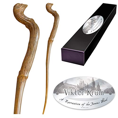 The Noble Collection - Viktor Krum Character Wand - 14in (35cm) Wizarding World Wand with Name Tag - Harry Potter Film Set Movie Props Wands von The Noble Collection