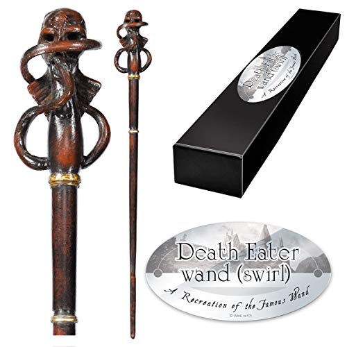 Death The Noble Collection Eater Swirl Character Wand - 14in (35cm) Wizarding World Wand with Name Tag - Harry Potter Film Set Movie Props Wands von The Noble Collection